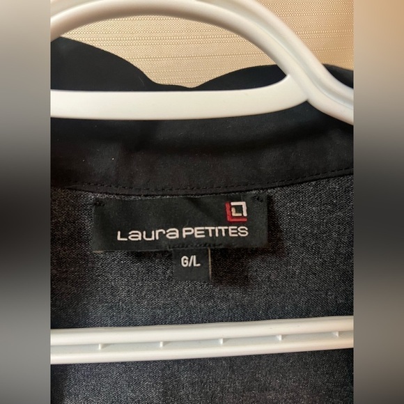 🔵Laura Petites women’s open front cardigan with metal accents size large - Picture 2 of 10